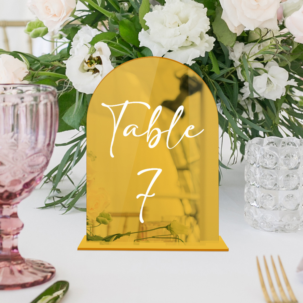 BT301 Cross-border 2mm thick acrylic DIY display table, writable desktop wedding table number plate living room decoration