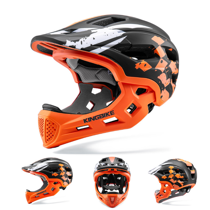 キングバイク子供スポーツフルヘルメット自転车ローラースケートボードライディングヘルメット6-12歳子供ヘルメット男|undefined
