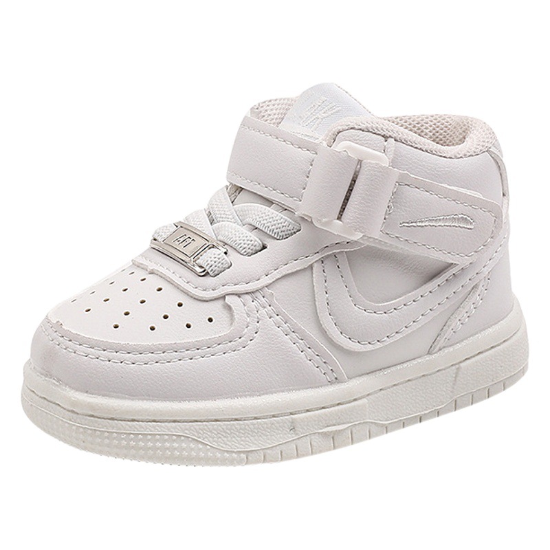 Primavera y otoño nueva zapatilla de deporte para niños zapatillas de deporte altas para niños zapatos blancos para niñas zapatos para niños de estilo coreano zapatos de baloncesto para niños