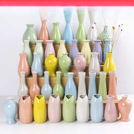水培小花瓶陶瓷小清新花器创意迷你花瓶摆件客厅插花水培家居饰品