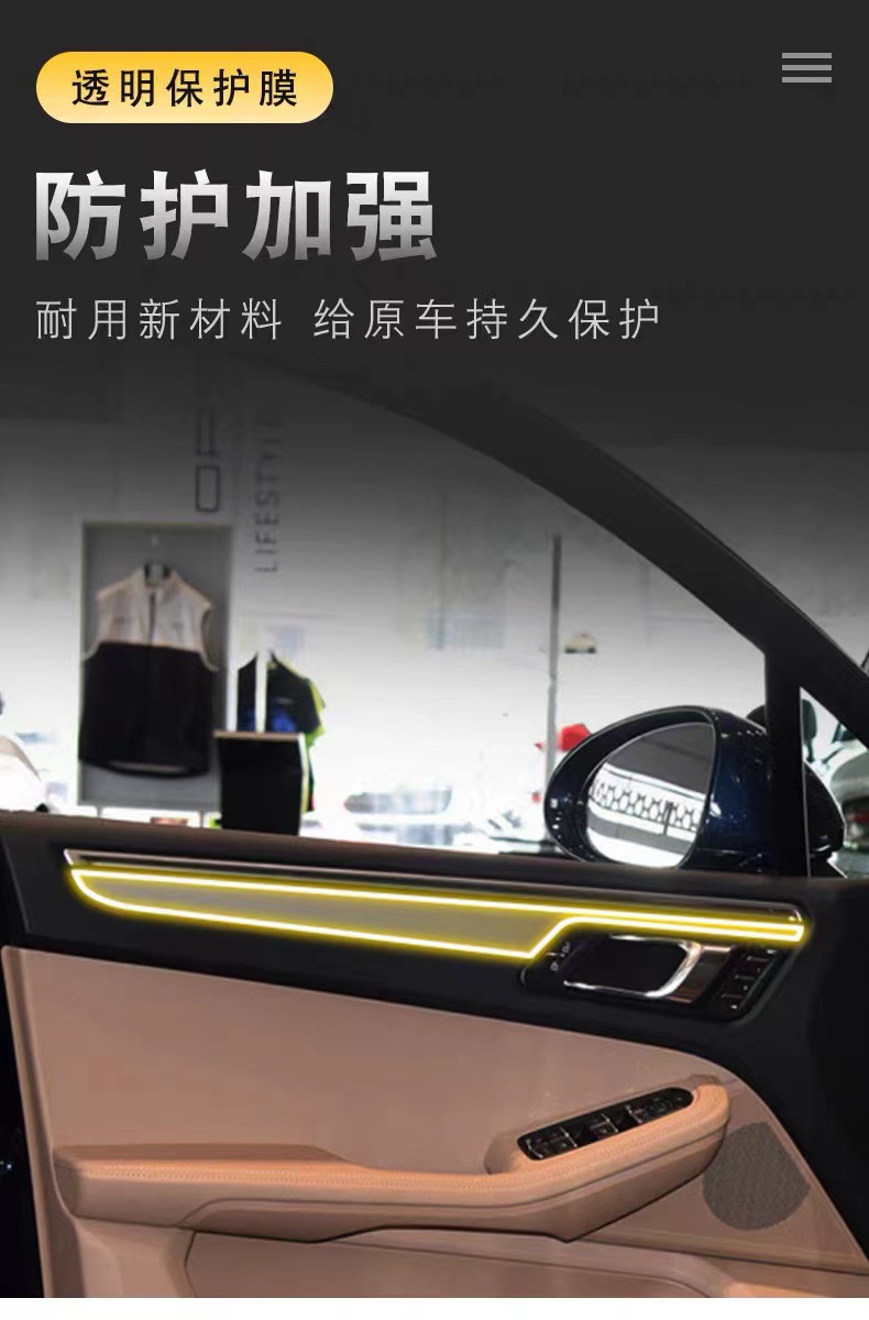 Suitable for 22-24 Porsche macan protective film navigation screen film gear central control interior film modification