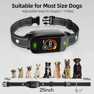New Color Screen Anti-Barking Device, Smart Dog Training Device, Rechargeable Waterproof Training Shock Collar, Amazon's Popular Dog Training Device