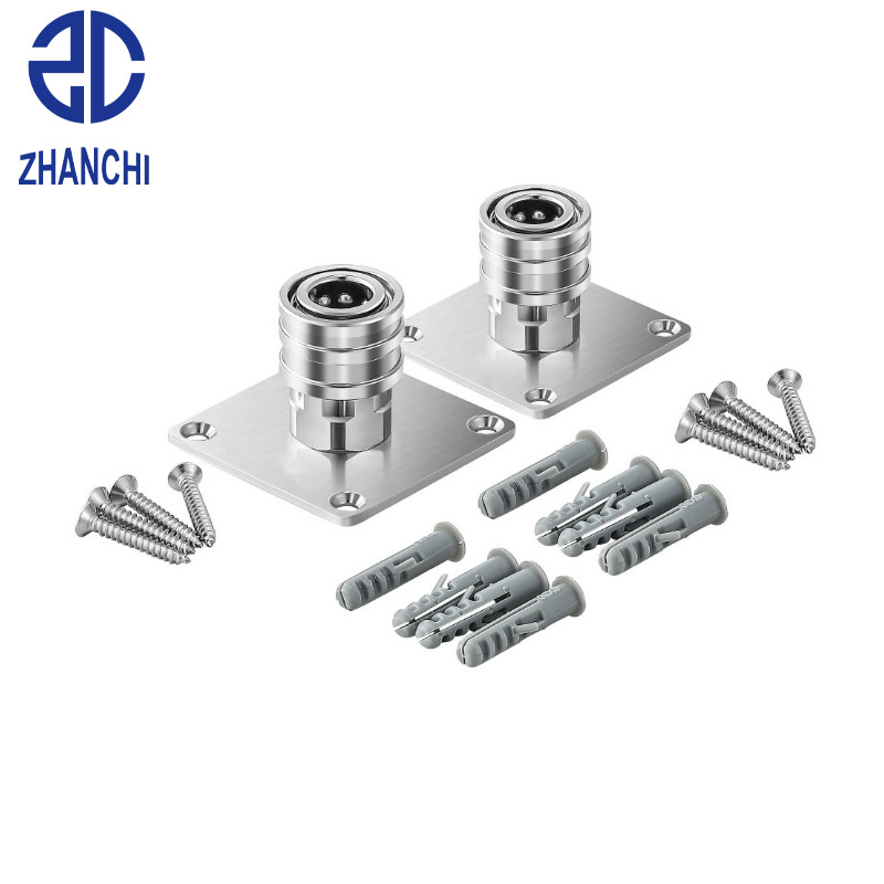 亚马逊专供高压洗车泡沫壶支架1/4快插不锈钢便携pa壶支架存储架