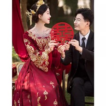 新中式马面裙婚服女2025新款新娘结婚敬酒服汉服套装订婚礼服冬季