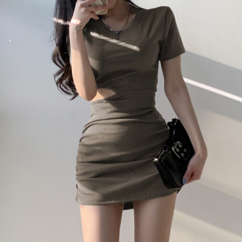 fashion new asymmetric sexy waist pleated hip skirt NSLQ63171