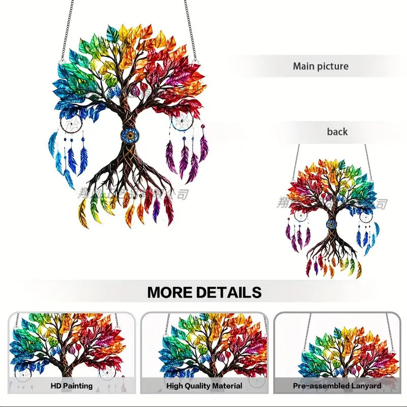 Colgante al por mayor acrílico atrapador de sueños transfronterizos serie colección impermeable acrílico resistente al arañazo decoración interior y exterior atmósfera