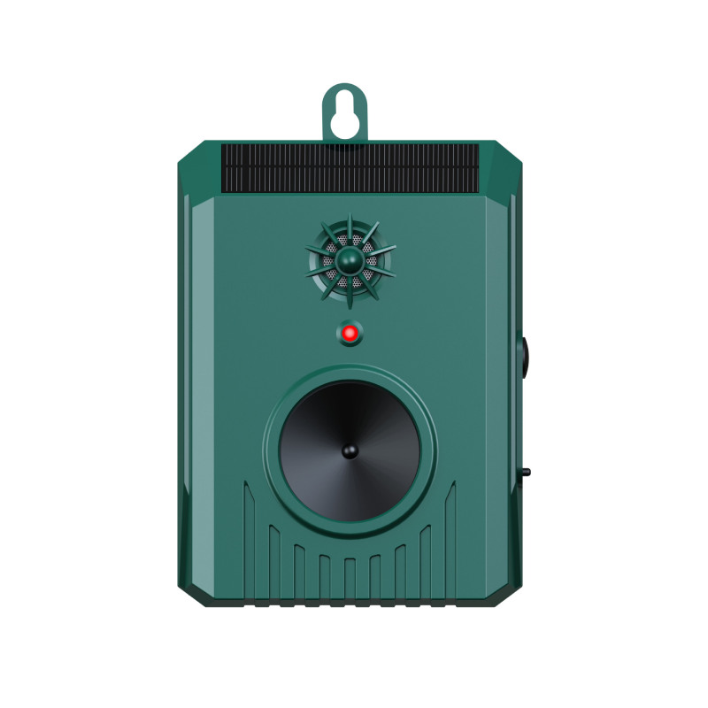新款挂壁式超声波动物驱赶器太阳能充电款电池户外驱赶器驱鸟器|undefined