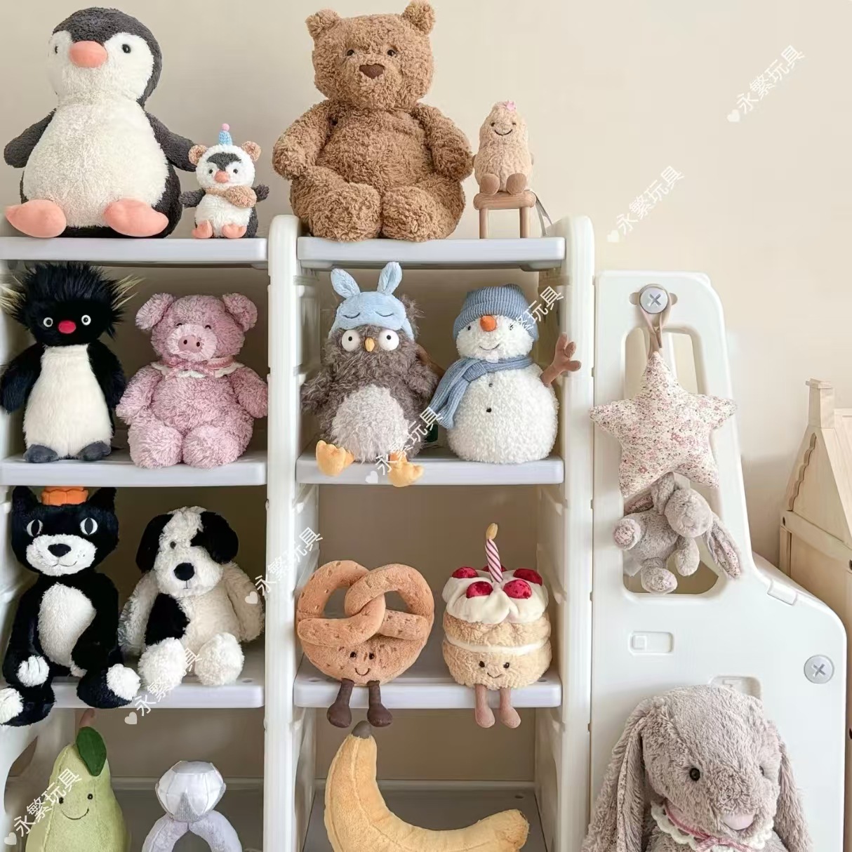 Original Jcat Animal Doll Barcelona Bear Sky Dragon Peanut Penguin Soothing Doll Plush Toy Wedding Doll