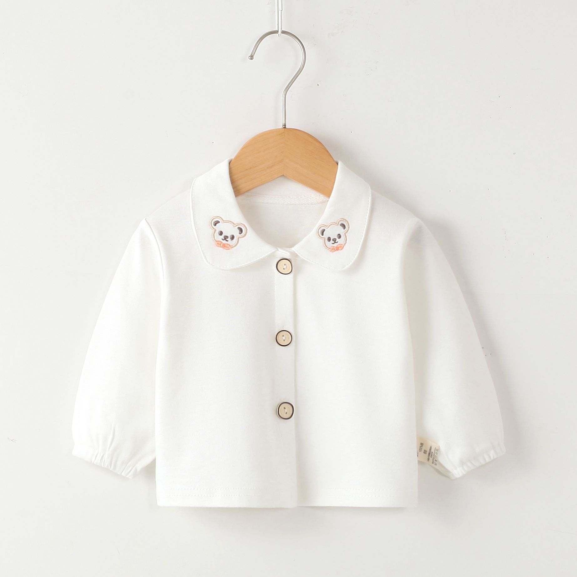 Baby Autumn Pure Cotton Clothes for Boys and Girls, Long-Sleeve Base Shirt, Stylish Infant Split Autumn Coat, Spring and Autumn Jacket