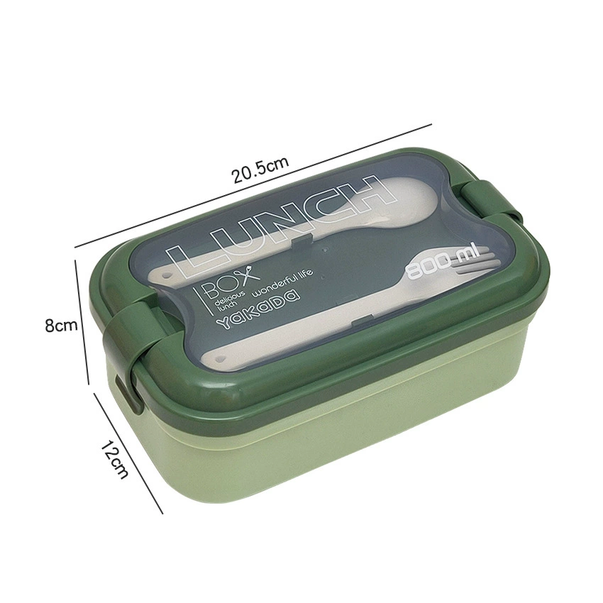Cross -border Amazon Morandi student office worker lunch box microwave furnace sealing fresh -keeping box spoon lunch box