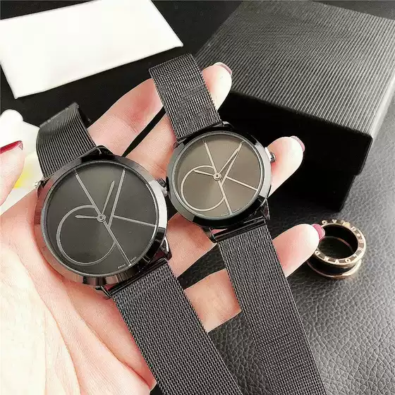 Fashionable couple watch, steel strip, casual and simple men's watch, waterproof and night light classic quartz watch, women's watch
