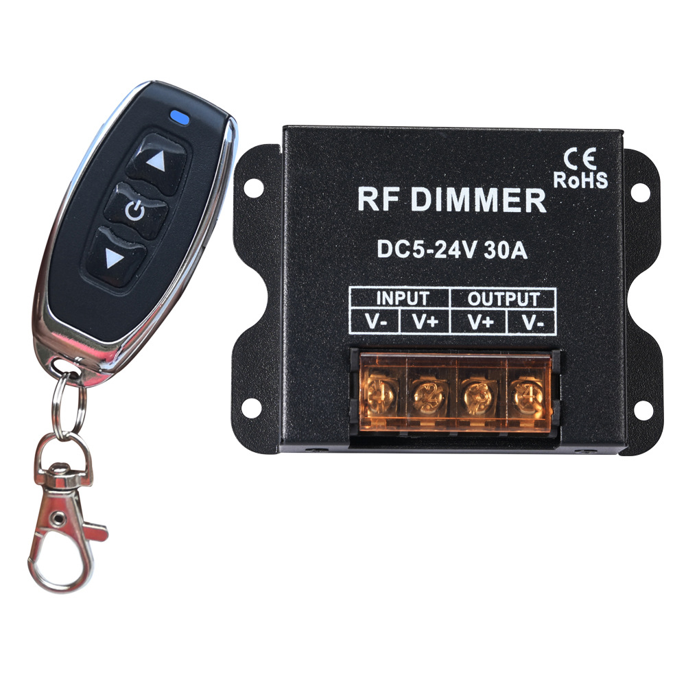 LED strip light dimmer, brightness adjuster, DIMMER rotary switch, 12V/24V 30A/flicker-free