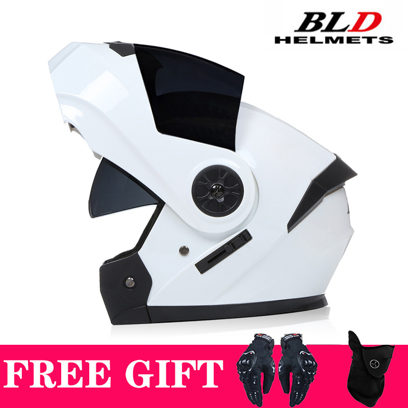 Full Helmet Electric, Motuoche Motosiklet kaskı (dəbilqə) - white-tea-visor-gift-mask-gloves-s55-56