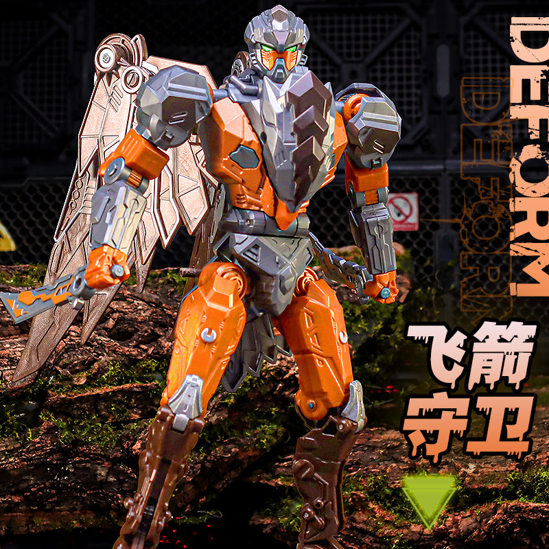 Children's Boys' Transforming Toy 7-Force Transforming Figure with Flying Arrow, Optimus Prime Car Model, Hercules Model, Trendy Chinese Style