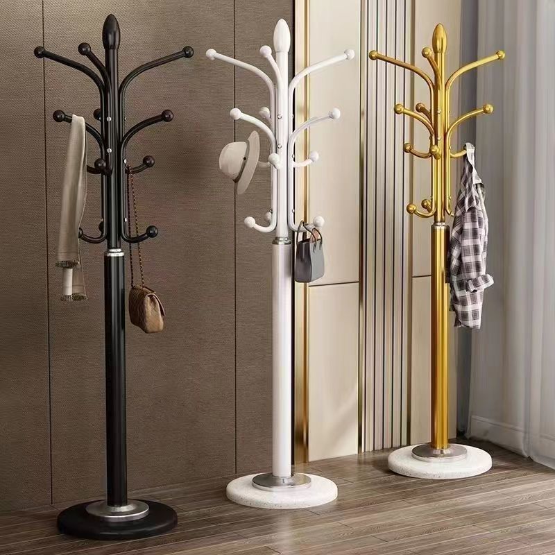 Customized Iron Coat Rack Manufacturer Wholesale Household Floor-Standing Vertical Clothes Rack Living Room Bedroom Bag Clothes Rack