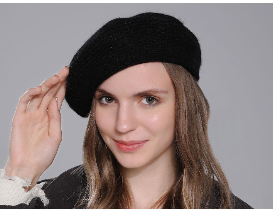 Nova moda boina feminina britânica outono/inverno coreano versátil chapéu quente_voghion.com