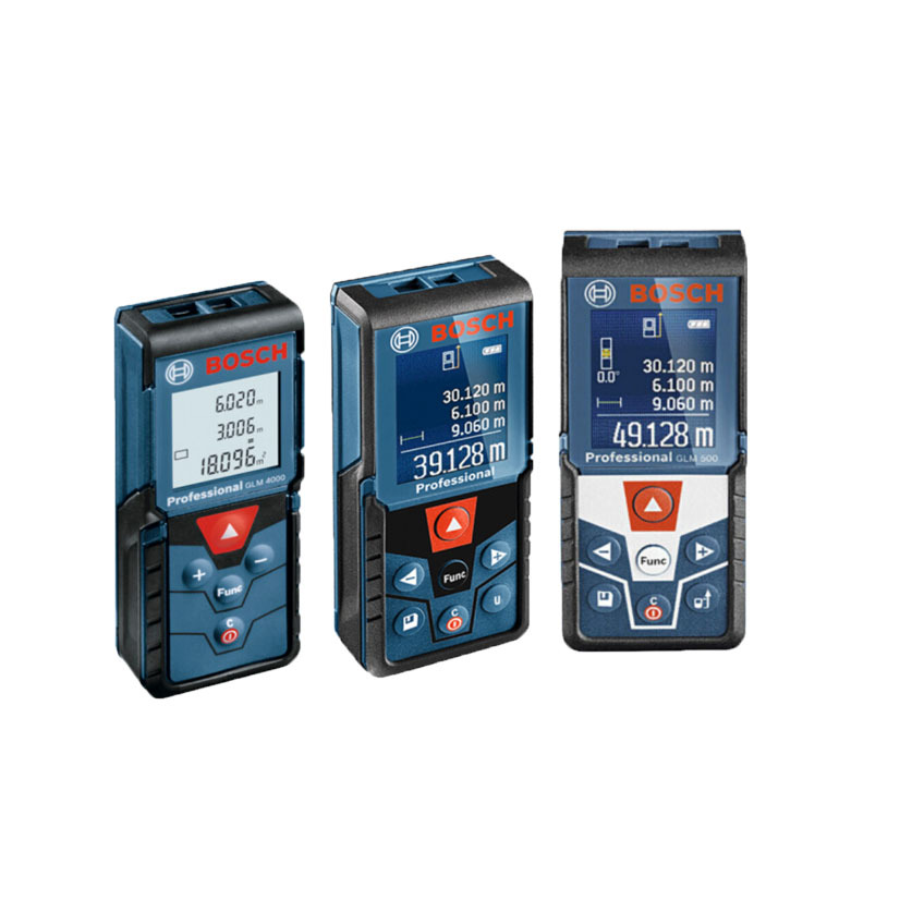 博世BOSCH红外激光测距仪GLM400/GLM500彩屏40米50米勾股测量