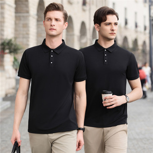 Cross-Border Export Miler 23 Colors 200g Ice Silk Cotton Pure Color Polo Shirt Short-Sleeved Men's and Women's Lapel T-Shirt Customization