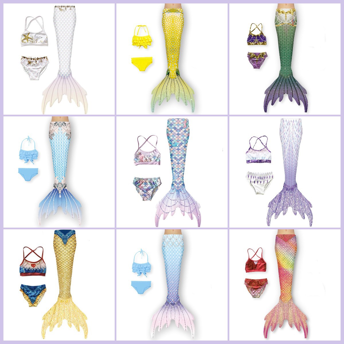 美人鱼泳衣儿童泳装新款女孩人鱼公主装美人鱼尾巴儿童表演服