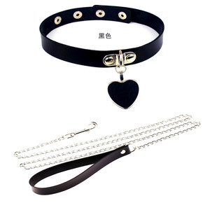 Personality Exaggerated Adult Sex Supplies Rivet Collar Flirting Necklace Neck Collar Dog Slave Special Traction Rope suit