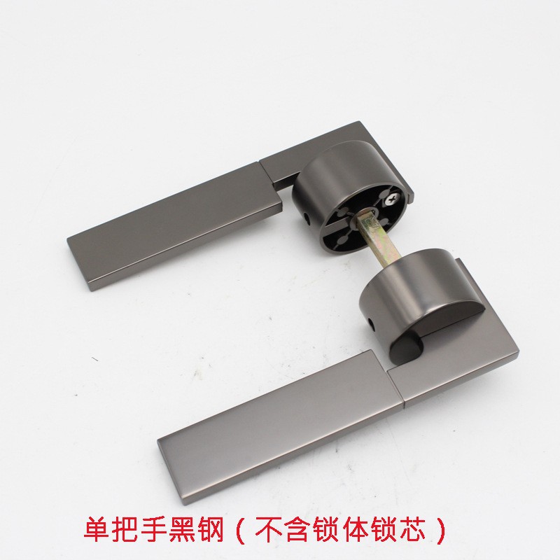 Cerradura de puerta interior de madera personalizada, silenciosa, estilo japonés, con manija sólida dividida de aleación de zinc, cerradura magnética silenciosa para interiores.