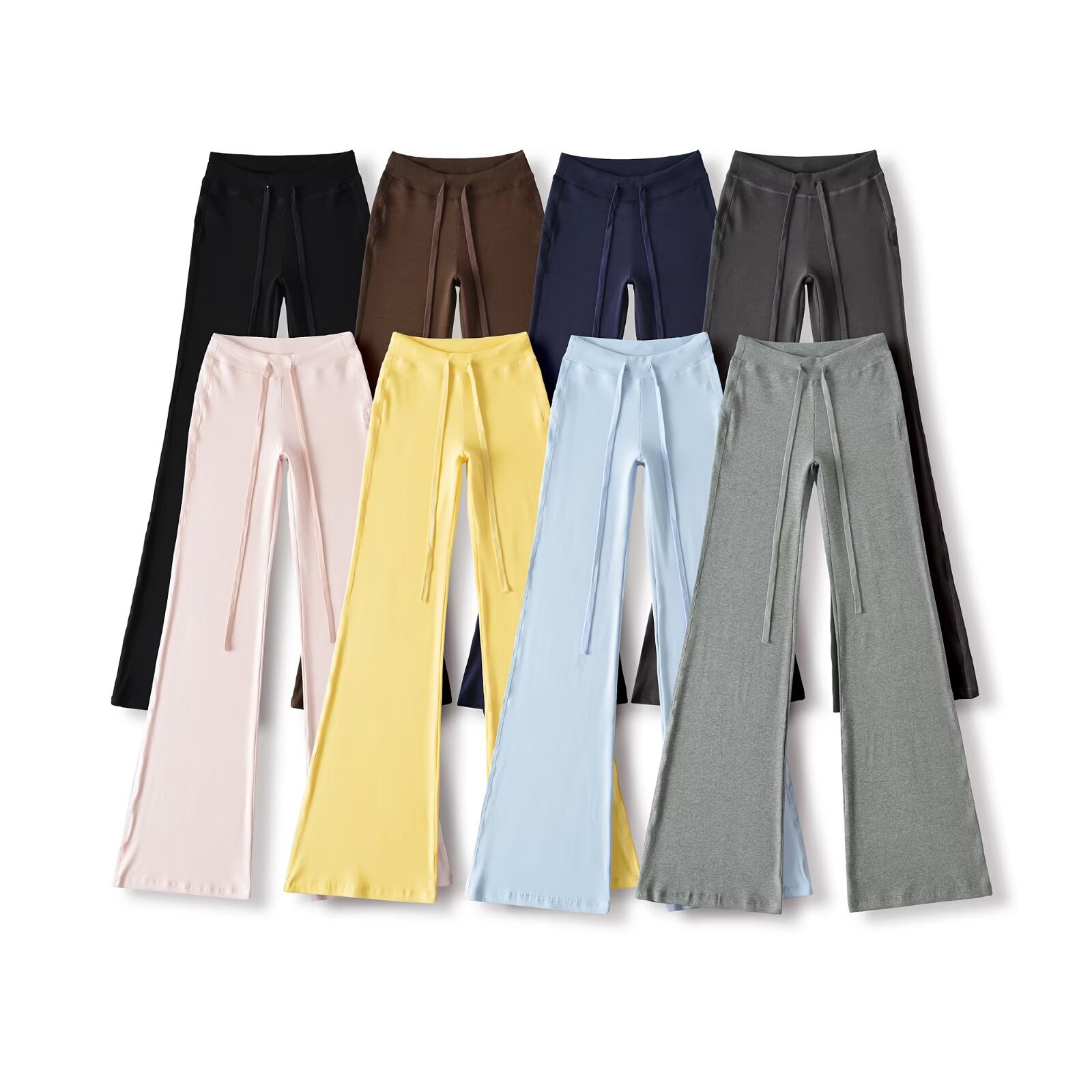 2025 Summer Women's Loose, Lazy, Slim and Versatile Basic Mid-Low Waist Slightly Flared Long Sweatpants