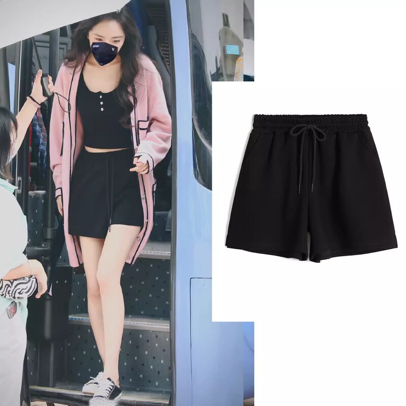Mini Yang Same Style Casual Shorts Women's Summer Korean Style Bf Style Loose Outer Wear Straight Bottoming Three-point Hot Pants for Small Size