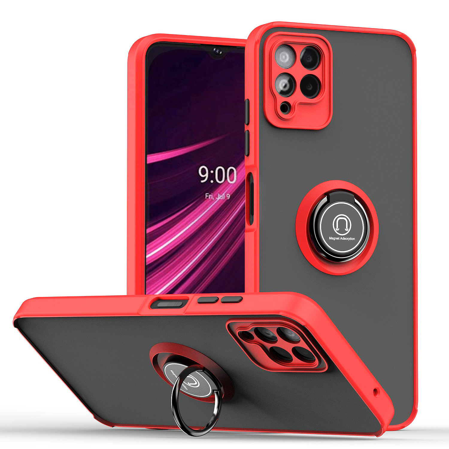 Sınır ötesi uygulanabilir T-Mobile Revvl7Pro cep telefonu kılıfı Qiying Revvl6 halka düşmeyi önleyici kapak Revvl V+