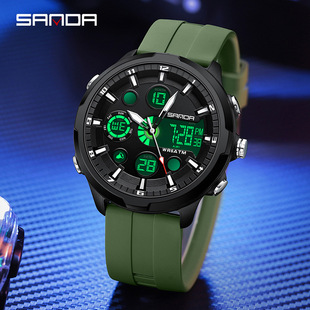三达 Watches and trendy watches for the start of school season for teenagers and male students alarm clock electronic watch luminous waterproof outdoor sports watch