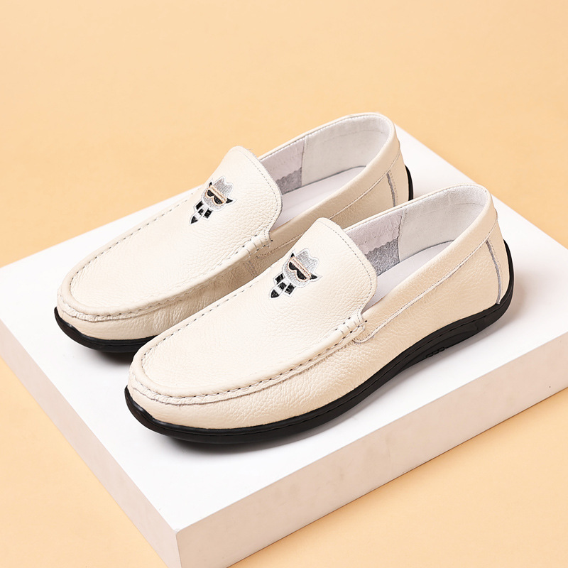 Mocasines de primera capa de piel de vaca para hombre zapatos de cuero casuales de cuero para hombre mocasines de hombre zapatos de hombre nuevos zapatos de una sola capa