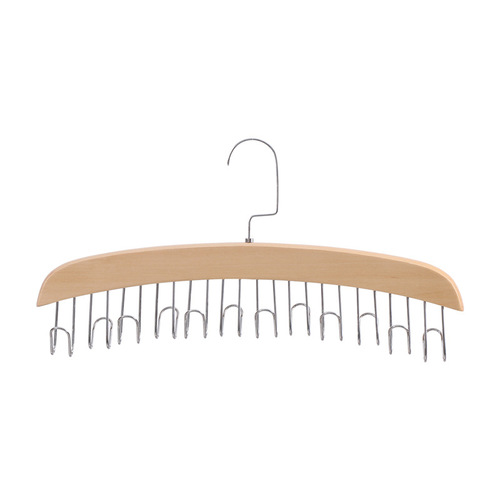 No trace wooden clothes hanger, home use belt hanging rack, tie rack, belt silk scarf storage rack, multi-functional clothes hanger, bag hanging 