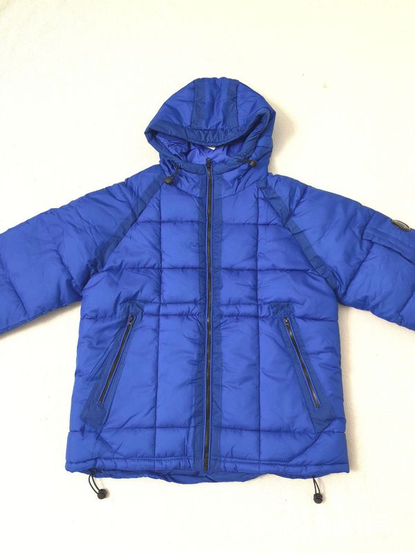 现货外贸跨境秋冬款CP棉服镜片徽章格子连帽加厚保暖男款棉服外套|undefined