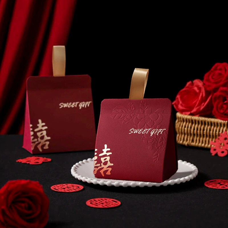 Китайская ручная коробка без складных свадебных конфет