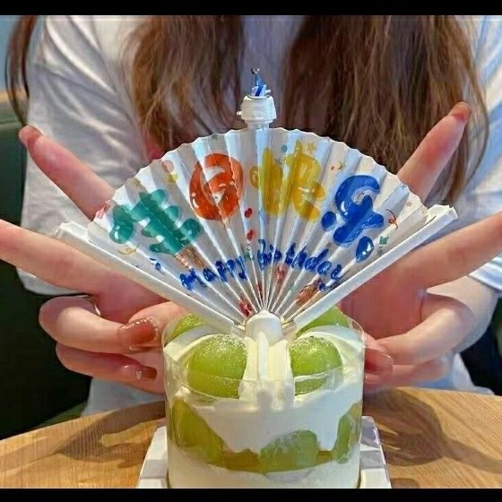 Vela con pancarta de abanico (chino)