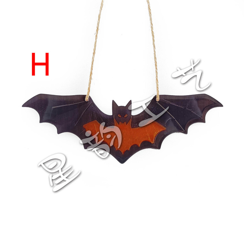 メーカー直販越境ハロウィーン家庭装飾吊り下げアクリルカラーコウモリ窓壁ストラップ|undefined