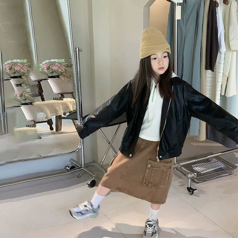 Autumn children's retro short jacket, Korean style