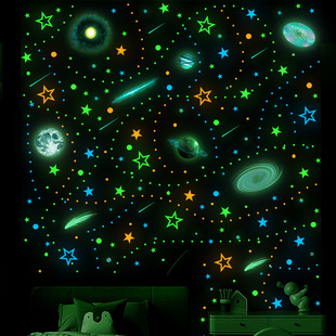 ZSZ2076A三色星星夜光装饰墙贴客厅卧室电视背景墙装饰墙贴画-阿里巴巴