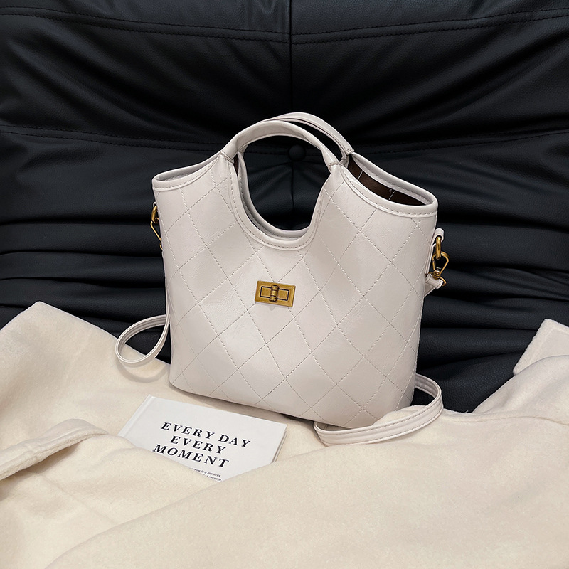 Winter shoulder bag with diamond pattern, high-quality style, internet celebrity