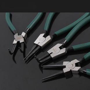 Wholesale 7 inch circlip pliers retaining ring pliers multi-function circlip pliers outside straight inside straight outside curved inside curved yellow pliers