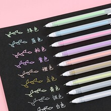 彩色中性笔美术描边勾线笔签字绘画0.8MM高光笔白色