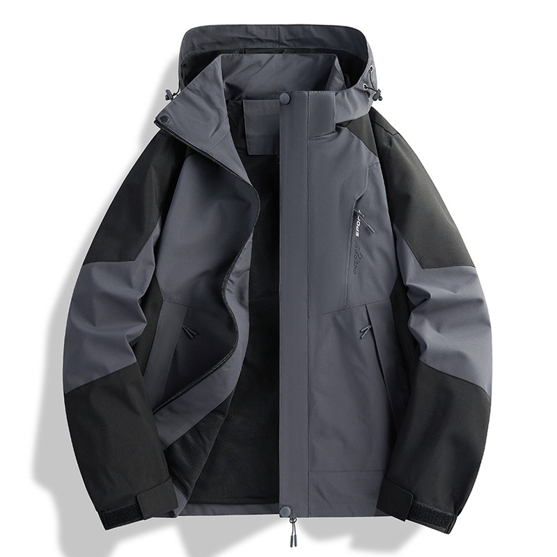 남성 - 그레이와 블랙 [아웃도어 싱글 재킷]