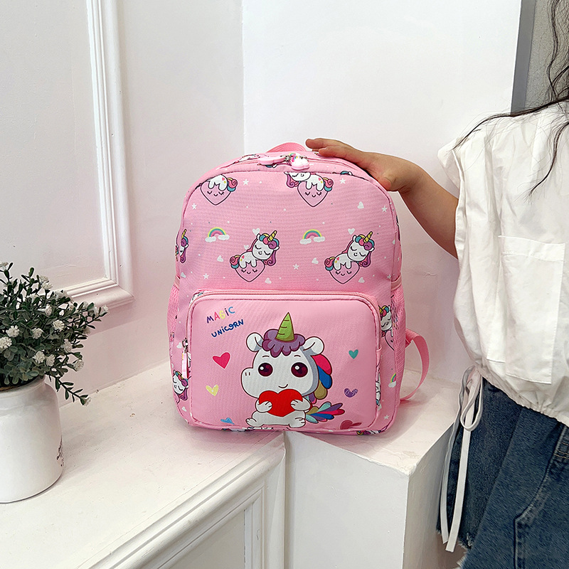 Nuevo comercio exterior de dibujos animados kindergarten mochila lindo alivio de carga mochila de protección de la columna vertebral niñas mochila de gran capacidad para niños