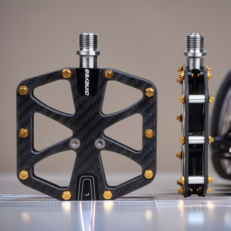 Jingye Road Car Carbon Fiber Pedal Sanpeilin Bearing Titanium Shaft Mountain Bike Pedal Bicycle Pedal