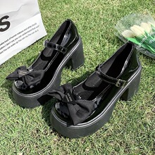 C 47257 Black Bow Heeled Shoes ������߸�Ь ŷ���羳����ѷ��