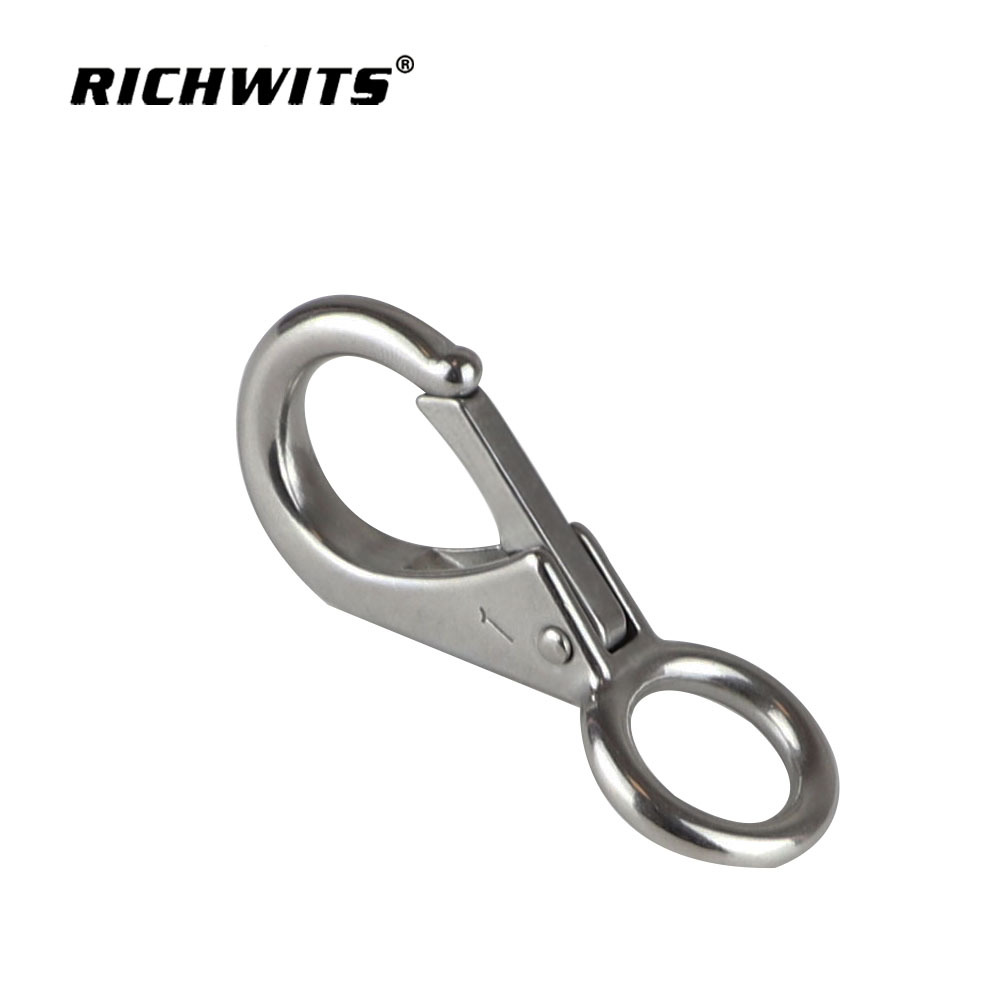 RICHWITS   不锈钢 定向弹簧钩 固定钩  钥匙钩  船用织带挂钩