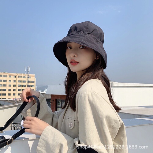 Outdoor Quick-Dry Waterproof Bucket Hat with Drawstring Fisherman Hat Japanese Style Korean Version Spring and Summer Lightweight Versatile Spring Sun Hat