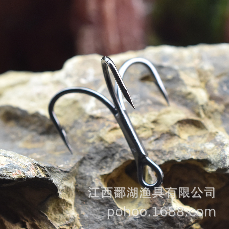 Qihu boutique triple reforzado tres ganchos ph46 super fuerte boca recta tres ganchos de anclaje venta directa de fábrica de púas Luya tres ancla