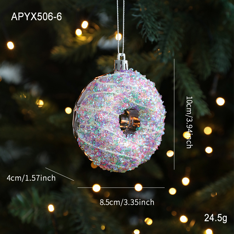 先行販売 ピンクのプラスチック製ペンダント 粉彩風漫画風クリスマスペンダント インスタ映え 立体クリスマスツリー ショーウィンドウデコレーション|undefined