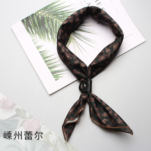 Small silk scarf female ins Korean spring and autumn small square scarf summer scarf versatile fashion decoration professional small scarf batch