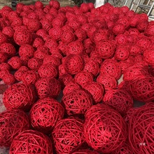 藤球柳球藤条编织红色空心球装饰元旦春节挂饰树挂件新年氛围布置